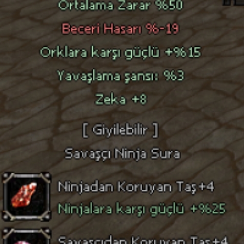  +9 ZEHİR KILICI  50 ORTALAMA